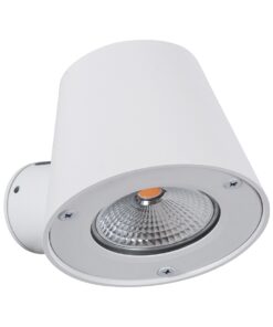 GloboStar® GARDENIA 60797 Φωτιστικό Τοίχου – Απλίκα Αρχιτεκτονικού Φωτισμού Εσωτερικού/Εξωτερικού Χώρου Up or Down LED 7W 700lm 60° AC220-240V Αδιάβροχο IP65 – Σώμα Αλουμινίου & Tempered Glass – Μ9.5 x Π13 x Υ7.7cm – Θερμό Λευκό 2700K – Λευκό – Bridgelux Chip – 5 Years Warranty