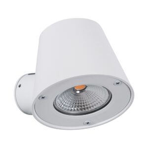 GloboStar® GARDENIA 60797 Φωτιστικό Τοίχου – Απλίκα Αρχιτεκτονικού Φωτισμού Εσωτερικού/Εξωτερικού Χώρου Up or Down LED 7W 700lm 60° AC220-240V Αδιάβροχο IP65 – Σώμα Αλουμινίου & Tempered Glass – Μ9.5 x Π13 x Υ7.7cm – Θερμό Λευκό 2700K – Λευκό – Bridgelux Chip – 5 Years Warranty