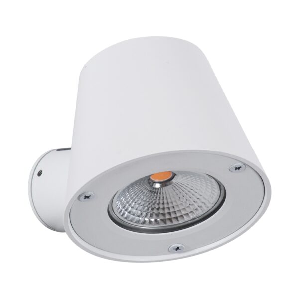 GloboStar® GARDENIA 60797 Φωτιστικό Τοίχου – Απλίκα Αρχιτεκτονικού Φωτισμού Εσωτερικού/Εξωτερικού Χώρου Up or Down LED 7W 700lm 60° AC220-240V Αδιάβροχο IP65 – Σώμα Αλουμινίου & Tempered Glass – Μ9.5 x Π13 x Υ7.7cm – Θερμό Λευκό 2700K – Λευκό – Bridgelux Chip – 5 Years Warranty