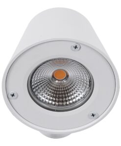 GloboStar® GARDENIA 60797 Φωτιστικό Τοίχου – Απλίκα Αρχιτεκτονικού Φωτισμού Εσωτερικού/Εξωτερικού Χώρου Up or Down LED 7W 700lm 60° AC220-240V Αδιάβροχο IP65 – Σώμα Αλουμινίου & Tempered Glass – Μ9.5 x Π13 x Υ7.7cm – Θερμό Λευκό 2700K – Λευκό – Bridgelux Chip – 5 Years Warranty