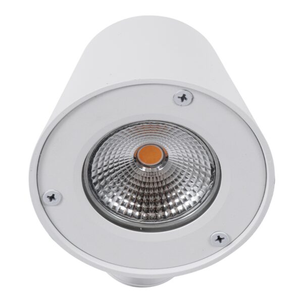 GloboStar® GARDENIA 60797 Φωτιστικό Τοίχου – Απλίκα Αρχιτεκτονικού Φωτισμού Εσωτερικού/Εξωτερικού Χώρου Up or Down LED 7W 700lm 60° AC220-240V Αδιάβροχο IP65 – Σώμα Αλουμινίου & Tempered Glass – Μ9.5 x Π13 x Υ7.7cm – Θερμό Λευκό 2700K – Λευκό – Bridgelux Chip – 5 Years Warranty
