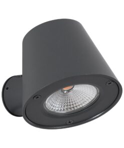 GloboStar® GARDENIA 60798 Φωτιστικό Τοίχου – Απλίκα Αρχιτεκτονικού Φωτισμού Εσωτερικού/Εξωτερικού Χώρου Up or Down LED 7W 700lm 60° AC220-240V Αδιάβροχο IP65 – Σώμα Αλουμινίου & Tempered Glass – Μ9.5 x Π13 x Υ7.7cm – Θερμό Λευκό 2700K – Γκρι Ανθρακί – Bridgelux Chip – 5 Years Warranty