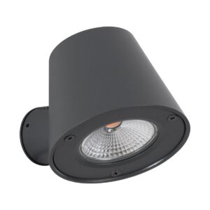 GloboStar® GARDENIA 60798 Φωτιστικό Τοίχου – Απλίκα Αρχιτεκτονικού Φωτισμού Εσωτερικού/Εξωτερικού Χώρου Up or Down LED 7W 700lm 60° AC220-240V Αδιάβροχο IP65 – Σώμα Αλουμινίου & Tempered Glass – Μ9.5 x Π13 x Υ7.7cm – Θερμό Λευκό 2700K – Γκρι Ανθρακί – Bridgelux Chip – 5 Years Warranty