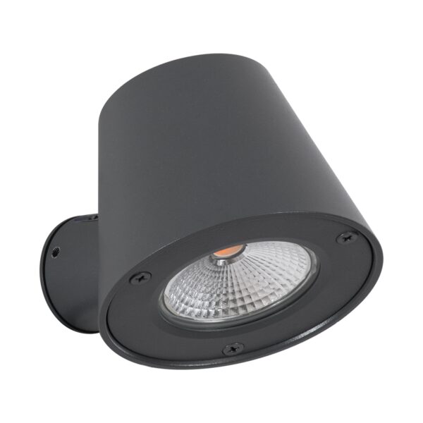 GloboStar® GARDENIA 60798 Φωτιστικό Τοίχου – Απλίκα Αρχιτεκτονικού Φωτισμού Εσωτερικού/Εξωτερικού Χώρου Up or Down LED 7W 700lm 60° AC220-240V Αδιάβροχο IP65 – Σώμα Αλουμινίου & Tempered Glass – Μ9.5 x Π13 x Υ7.7cm – Θερμό Λευκό 2700K – Γκρι Ανθρακί – Bridgelux Chip – 5 Years Warranty