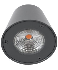 GloboStar® GARDENIA 60798 Φωτιστικό Τοίχου – Απλίκα Αρχιτεκτονικού Φωτισμού Εσωτερικού/Εξωτερικού Χώρου Up or Down LED 7W 700lm 60° AC220-240V Αδιάβροχο IP65 – Σώμα Αλουμινίου & Tempered Glass – Μ9.5 x Π13 x Υ7.7cm – Θερμό Λευκό 2700K – Γκρι Ανθρακί – Bridgelux Chip – 5 Years Warranty