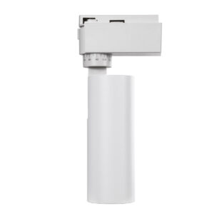 GloboStar® LUGANO 60802 Μονοφασικό Φωτιστικό Σποτ Ράγας LED 10W 1200lm 36° Acrylic HQ LENS AC 220-240V IP20 Φ4.5 x Υ19cm Θερμό Λευκό 2700K – EUROTRACK® System 1L+1N – Λευκό – Bridgelux Chip – TÜV Certified Driver – 5 Χρόνια Εγγύηση