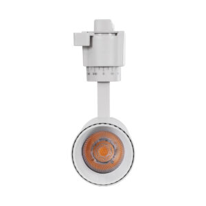 GloboStar® LUGANO 60802 Μονοφασικό Φωτιστικό Σποτ Ράγας LED 10W 1200lm 36° Acrylic HQ LENS AC 220-240V IP20 Φ4.5 x Υ19cm Θερμό Λευκό 2700K – EUROTRACK® System 1L+1N – Λευκό – Bridgelux Chip – TÜV Certified Driver – 5 Χρόνια Εγγύηση