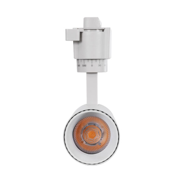 GloboStar® LUGANO 60802 Μονοφασικό Φωτιστικό Σποτ Ράγας LED 10W 1200lm 36° Acrylic HQ LENS AC 220-240V IP20 Φ4.5 x Υ19cm Θερμό Λευκό 2700K – EUROTRACK® System 1L+1N – Λευκό – Bridgelux Chip – TÜV Certified Driver – 5 Χρόνια Εγγύηση