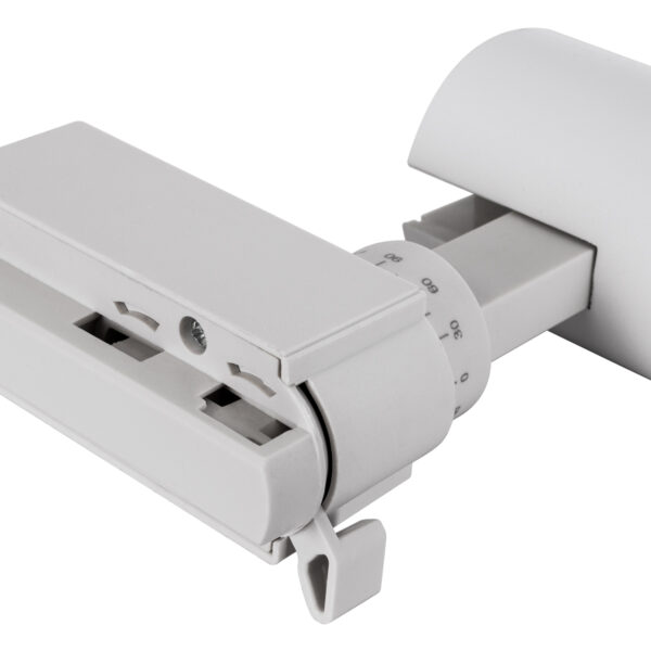 GloboStar® LUGANO 60802 Μονοφασικό Φωτιστικό Σποτ Ράγας LED 10W 1200lm 36° Acrylic HQ LENS AC 220-240V IP20 Φ4.5 x Υ19cm Θερμό Λευκό 2700K – EUROTRACK® System 1L+1N – Λευκό – Bridgelux Chip – TÜV Certified Driver – 5 Χρόνια Εγγύηση