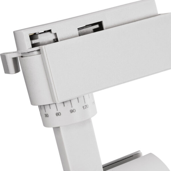 GloboStar® LUGANO 60807 Μονοφασικό Φωτιστικό Σποτ Ράγας LED 20W 2500lm 36° Acrylic HQ LENS AC 220-240V IP20 Φ6.5 x Υ22cm Φυσικό Λευκό 4500K – EUROTRACK® System 1L+1N – Λευκό – Bridgelux Chip – TÜV Certified Driver – 5 Χρόνια Εγγύηση