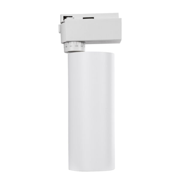 GloboStar® LUGANO 60808 Μονοφασικό Φωτιστικό Σποτ Ράγας LED 20W 2400lm 36° Acrylic HQ LENS AC 220-240V IP20 Φ6.5 x Υ22cm Θερμό Λευκό 2700K – EUROTRACK® System 1L+1N – Λευκό – Bridgelux Chip – TÜV Certified Driver – 5 Χρόνια Εγγύηση