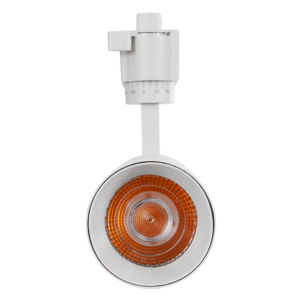 GloboStar® LUGANO 60808 Μονοφασικό Φωτιστικό Σποτ Ράγας LED 20W 2400lm 36° Acrylic HQ LENS AC 220-240V IP20 Φ6.5 x Υ22cm Θερμό Λευκό 2700K – EUROTRACK® System 1L+1N – Λευκό – Bridgelux Chip – TÜV Certified Driver – 5 Χρόνια Εγγύηση