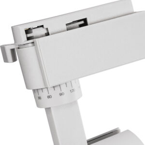 GloboStar® LUGANO 60808 Μονοφασικό Φωτιστικό Σποτ Ράγας LED 20W 2400lm 36° Acrylic HQ LENS AC 220-240V IP20 Φ6.5 x Υ22cm Θερμό Λευκό 2700K – EUROTRACK® System 1L+1N – Λευκό – Bridgelux Chip – TÜV Certified Driver – 5 Χρόνια Εγγύηση