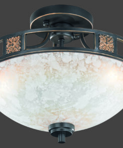 Φωτιστικό Οροφής Trio Lighting   E27 Σκουριά Μεταλλικό    608100324