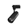 Globostar 60811 Μονοφασικό Bridgelux COB LED Μάυρο Φωτιστικό Σποτ Ράγας 20W 230V 2400lm 30° Θερμό Λευκό 3000k