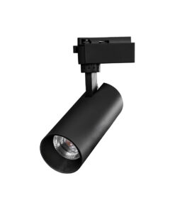 Globostar 60811 Μονοφασικό Bridgelux COB LED Μάυρο Φωτιστικό Σποτ Ράγας 20W 230V 2400lm 30° Θερμό Λευκό 3000k