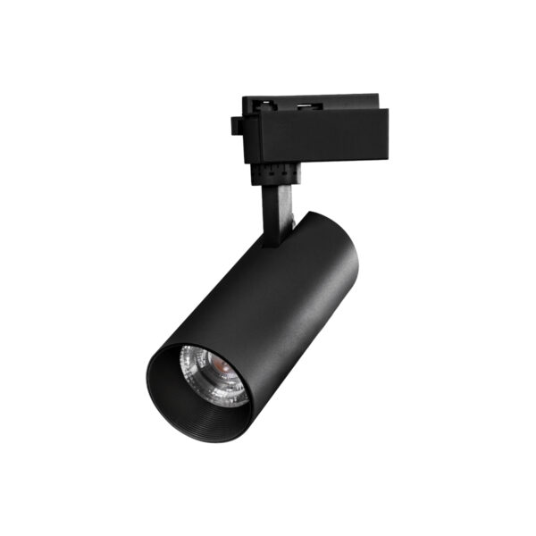 Globostar 60811 Μονοφασικό Bridgelux COB LED Μάυρο Φωτιστικό Σποτ Ράγας 20W 230V 2400lm 30° Θερμό Λευκό 3000k