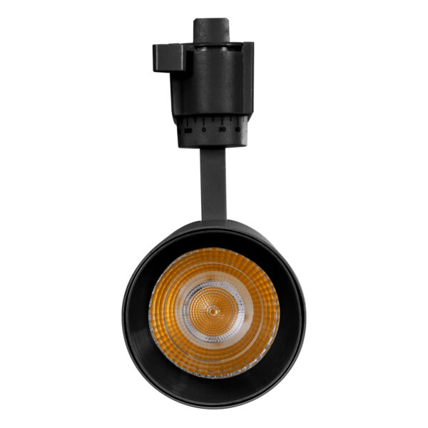 Globostar 60811 Μονοφασικό Bridgelux COB LED Μάυρο Φωτιστικό Σποτ Ράγας 20W 230V 2400lm 30° Θερμό Λευκό 3000k