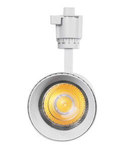 GloboStar® LUGANO 60812 Μονοφασικό Φωτιστικό Σποτ Ράγας LED 30W 3900lm 36° Acrylic HQ LENS AC 220-240V IP20 Φ7.5 x Υ22.7cm Ψυχρό Λευκό 6000K – EUROTRACK® System 1L+1N – Λευκό – Bridgelux Chip – TÜV Certified Driver – 5 Χρόνια Εγγύηση