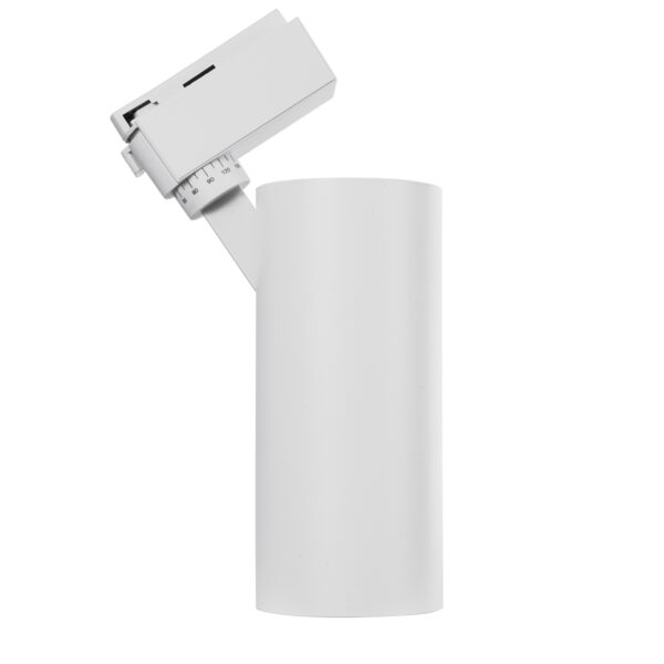 GloboStar® LUGANO 60813 Μονοφασικό Φωτιστικό Σποτ Ράγας LED 30W 3750lm 36° Acrylic HQ LENS AC 220-240V IP20 Φ7.5 x Υ22.7cm Φυσικό Λευκό 4500K – EUROTRACK® System 1L+1N – Λευκό – Bridgelux Chip – TÜV Certified Driver – 5 Χρόνια Εγγύηση