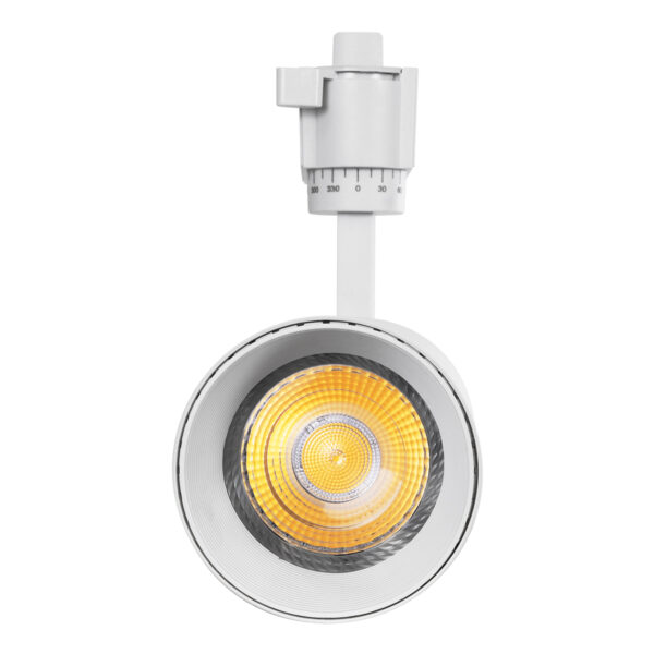 Globostar 60814 Μονοφασικό Bridgelux COB LED Λευκό Φωτιστικό Σποτ Ράγας 30W 230V 3600lm 30° Θερμό Λευκό 3000k