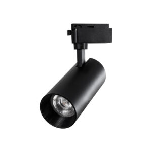 GloboStar® LUGANO 60815 Μονοφασικό Φωτιστικό Σποτ Ράγας LED 30W 3900lm 36° Acrylic HQ LENS AC 220-240V IP20 Φ7.5 x Υ22.7cm Ψυχρό Λευκό 6000K – EUROTRACK® System 1L+1N – Μαύρο – Bridgelux Chip – TÜV Certified Driver – 5 Χρόνια Εγγύηση