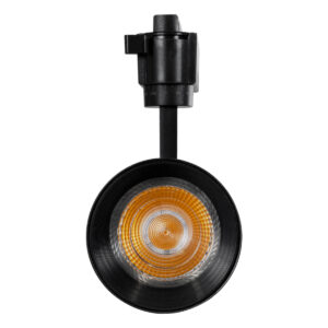 GloboStar® LUGANO 60815 Μονοφασικό Φωτιστικό Σποτ Ράγας LED 30W 3900lm 36° Acrylic HQ LENS AC 220-240V IP20 Φ7.5 x Υ22.7cm Ψυχρό Λευκό 6000K – EUROTRACK® System 1L+1N – Μαύρο – Bridgelux Chip – TÜV Certified Driver – 5 Χρόνια Εγγύηση