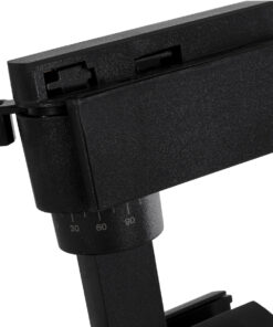 GloboStar® LUGANO 60815 Μονοφασικό Φωτιστικό Σποτ Ράγας LED 30W 3900lm 36° Acrylic HQ LENS AC 220-240V IP20 Φ7.5 x Υ22.7cm Ψυχρό Λευκό 6000K – EUROTRACK® System 1L+1N – Μαύρο – Bridgelux Chip – TÜV Certified Driver – 5 Χρόνια Εγγύηση