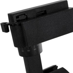 GloboStar® LUGANO 60815 Μονοφασικό Φωτιστικό Σποτ Ράγας LED 30W 3900lm 36° Acrylic HQ LENS AC 220-240V IP20 Φ7.5 x Υ22.7cm Ψυχρό Λευκό 6000K – EUROTRACK® System 1L+1N – Μαύρο – Bridgelux Chip – TÜV Certified Driver – 5 Χρόνια Εγγύηση