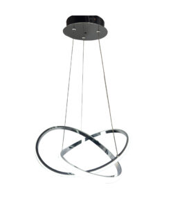 InLight Κρεμαστό φωτιστικό LED 48W 3CCT (by switch on base) σε χρώμιο D:60cm (6082-CH)