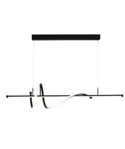 InLight Κρεμαστό φωτιστικό LED 40W 3CCT (by switch on base) σε μαύρο χρώμα D:120cm (6083-BL)