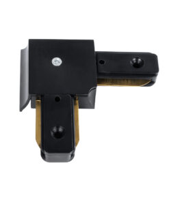 Globostar 60851 Αντάπτορας L (Ελ) – Μονοφασικός 2 Καλωδίων για όλες τις Ράγες EUROTRACK AC 220-240V IP20 Μ6.5 x Π6.5 x Υ1.7cm – EUROTRACK® System 1L+1N – Θερμοπλαστικό – Μαύρο – 5 Χρόνια Εγγύηση