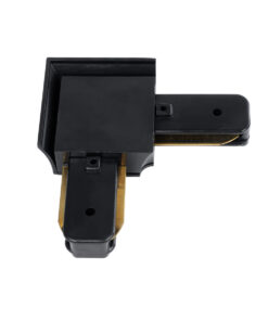 Globostar 60851 Αντάπτορας L (Ελ) – Μονοφασικός 2 Καλωδίων για όλες τις Ράγες EUROTRACK AC 220-240V IP20 Μ6.5 x Π6.5 x Υ1.7cm – EUROTRACK® System 1L+1N – Θερμοπλαστικό – Μαύρο – 5 Χρόνια Εγγύηση