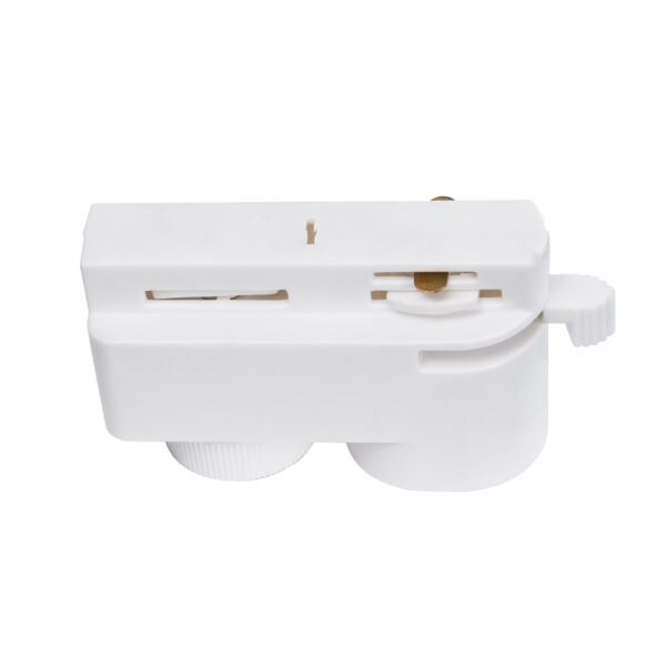 Globostar 2L-EUROTRACK 60856 Αντάπτορας Κρέμασης Φωτιστικού – Μονοφασικός 2 Καλωδίων για όλες τις Ράγες EUROTRACK AC 220-240V IP20 Μ7 x Π3 x Υ4cm – EUROTRACK® System 1L+1N – Θερμοπλαστικό – Λευκό – 5 Χρόνια Εγγύηση