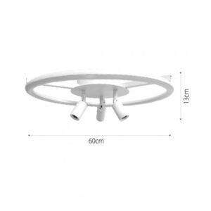 InLight Πλαφονέρα Οροφής LED 48W 3000K σε λευκό χρώμα D:60cm (6086-WH)