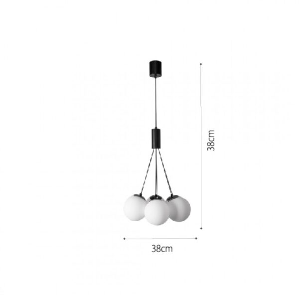 InLight Κρεμαστό φωτιστικό 6XG9 σε μαύρο χρώμα D:38cm (6087-6-BL)