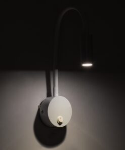 GloboStar® GOOSE 60876 Μοντέρνο Φωτιστικό Τοίχου – Απλίκα Ξενοδοχείου Bed Side LED 3W 300lm 36° AC 220-240V – Reading Light – Μ6.5 x Π15 x Υ24.5cm – Φυσικό Λευκό 4500K – Λευκό
