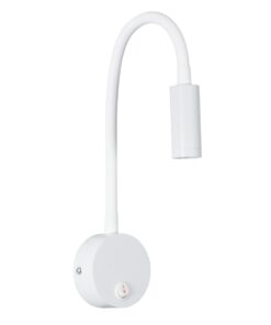 GloboStar® GOOSE 60876 Μοντέρνο Φωτιστικό Τοίχου – Απλίκα Ξενοδοχείου Bed Side LED 3W 300lm 36° AC 220-240V – Reading Light – Μ6.5 x Π15 x Υ24.5cm – Φυσικό Λευκό 4500K – Λευκό