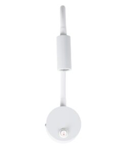 GloboStar® GOOSE 60876 Μοντέρνο Φωτιστικό Τοίχου – Απλίκα Ξενοδοχείου Bed Side LED 3W 300lm 36° AC 220-240V – Reading Light – Μ6.5 x Π15 x Υ24.5cm – Φυσικό Λευκό 4500K – Λευκό