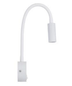 GloboStar® GOOSE 60876 Μοντέρνο Φωτιστικό Τοίχου – Απλίκα Ξενοδοχείου Bed Side LED 3W 300lm 36° AC 220-240V – Reading Light – Μ6.5 x Π15 x Υ24.5cm – Φυσικό Λευκό 4500K – Λευκό