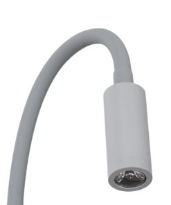 GloboStar® GOOSE 60877 Μοντέρνο Φωτιστικό Τοίχου – Απλίκα Ξενοδοχείου Bed Side LED 3W 300lm 36° AC 220-240V – Reading Light – Μ6.5 x Π15 x Υ24.5cm – Φυσικό Λευκό 4500K – Γκρι Ανθρακί