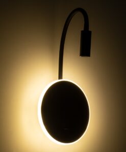 GloboStar® GOOSE 60883 Μοντέρνο Φωτιστικό Τοίχου – Απλίκα Ξενοδοχείου Bed Side LED 6W 600lm 36° & 360° AC 220-240V – Reading Light & 360° Κρυφός Φωτισμός – Φορτιστής USB 3A – Μ15.5 x Π15 x Υ30.5cm – Φυσικό Λευκό 4500K – Μαύρο