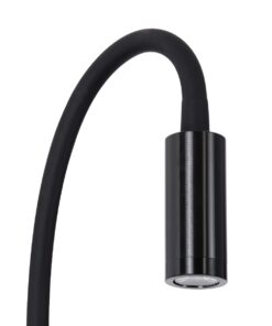 GloboStar® GOOSE 60883 Μοντέρνο Φωτιστικό Τοίχου – Απλίκα Ξενοδοχείου Bed Side LED 6W 600lm 36° & 360° AC 220-240V – Reading Light & 360° Κρυφός Φωτισμός – Φορτιστής USB 3A – Μ15.5 x Π15 x Υ30.5cm – Φυσικό Λευκό 4500K – Μαύρο