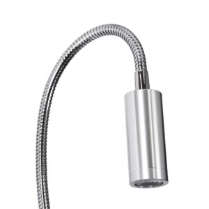 GloboStar® GOOSE 60884 Μοντέρνο Φωτιστικό Τοίχου – Απλίκα Ξενοδοχείου Bed Side LED 6W 600lm 36° & 360° AC 220-240V – Reading Light & 360° Κρυφός Φωτισμός – Φορτιστής USB 3A – Μ15.5 x Π15 x Υ30.5cm – Φυσικό Λευκό 4500K – Ασημί Νίκελ