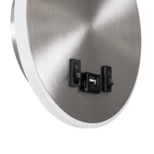 GloboStar® GOOSE 60884 Μοντέρνο Φωτιστικό Τοίχου – Απλίκα Ξενοδοχείου Bed Side LED 6W 600lm 36° & 360° AC 220-240V – Reading Light & 360° Κρυφός Φωτισμός – Φορτιστής USB 3A – Μ15.5 x Π15 x Υ30.5cm – Φυσικό Λευκό 4500K – Ασημί Νίκελ