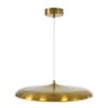 GloboStar® BARON 60887 Κρεμαστή Πλαφονιέρα Οροφής LED CCT 24W 2880lm 120° AC 220-240V – Εναλλαγή Φωτισμού μέσω Διακόπτη On/Off All In One Ψυχρό 6000k+Φυσικό 4500k+Θερμό 2700k Φ40 x Υ10cm – Χρυσό Πλατίνα – 3 Years Warranty