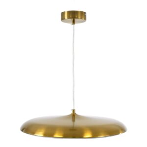GloboStar® BARON 60887 Κρεμαστή Πλαφονιέρα Οροφής LED CCT 24W 2880lm 120° AC 220-240V – Εναλλαγή Φωτισμού μέσω Διακόπτη On/Off All In One Ψυχρό 6000k+Φυσικό 4500k+Θερμό 2700k Φ40 x Υ10cm – Χρυσό Πλατίνα – 3 Years Warranty