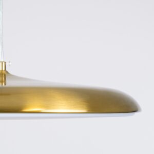 GloboStar® BARON 60887 Κρεμαστή Πλαφονιέρα Οροφής LED CCT 24W 2880lm 120° AC 220-240V – Εναλλαγή Φωτισμού μέσω Διακόπτη On/Off All In One Ψυχρό 6000k+Φυσικό 4500k+Θερμό 2700k Φ40 x Υ10cm – Χρυσό Πλατίνα – 3 Years Warranty