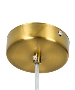 GloboStar® BARON 60887 Κρεμαστή Πλαφονιέρα Οροφής LED CCT 24W 2880lm 120° AC 220-240V – Εναλλαγή Φωτισμού μέσω Διακόπτη On/Off All In One Ψυχρό 6000k+Φυσικό 4500k+Θερμό 2700k Φ40 x Υ10cm – Χρυσό Πλατίνα – 3 Years Warranty