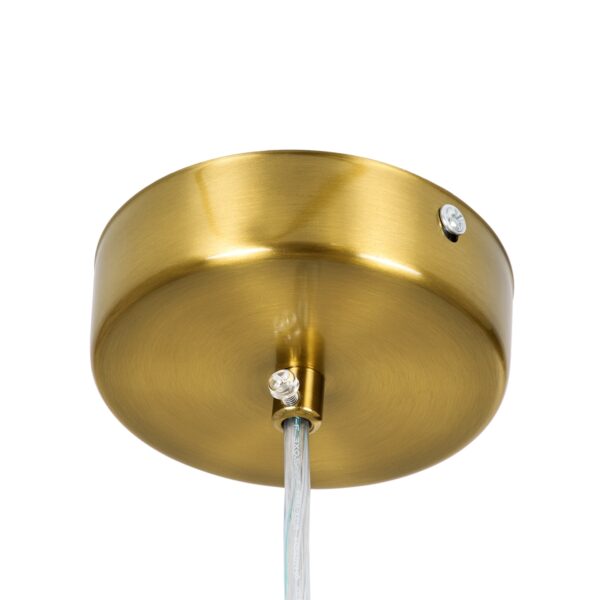 GloboStar® BARON 60887 Κρεμαστή Πλαφονιέρα Οροφής LED CCT 24W 2880lm 120° AC 220-240V – Εναλλαγή Φωτισμού μέσω Διακόπτη On/Off All In One Ψυχρό 6000k+Φυσικό 4500k+Θερμό 2700k Φ40 x Υ10cm – Χρυσό Πλατίνα – 3 Years Warranty
